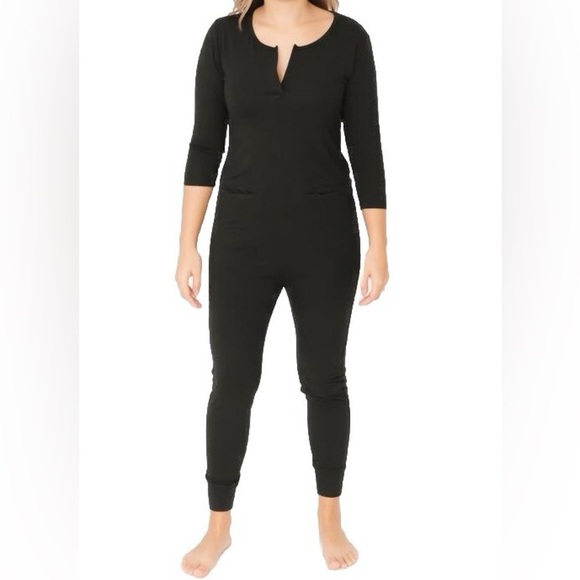 Smash + Tess Women’s Medium Black Monday Romper in Midnight One Piece 3/4 Sleeve - Picture 2 of 5